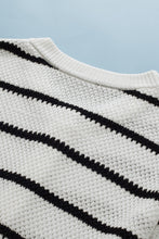 Vera White Stripe Sweater Tee