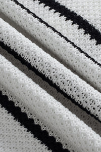 Vera White Stripe Sweater Tee