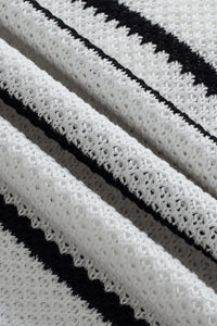 Vera White Stripe Sweater Tee