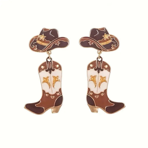 Western Cowboy Hat Earrings