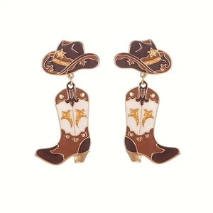 Western Cowboy Hat Earrings