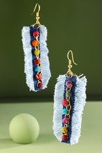 Whitleigh Denim Fringe Earrings