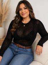 Wild And Free Sheer Top in Curvy