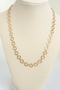 Winnie Small Circle Dainty Chain Necklace