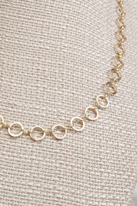 Winnie Small Circle Dainty Chain Necklace