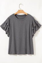 Xyla Ruffled Sleeve Top Curvy