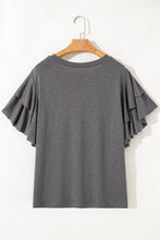 Xyla Ruffled Sleeve Top Curvy