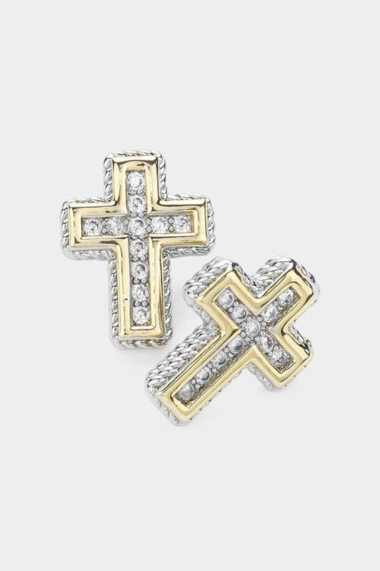 Xoey Cross Stud Earrings