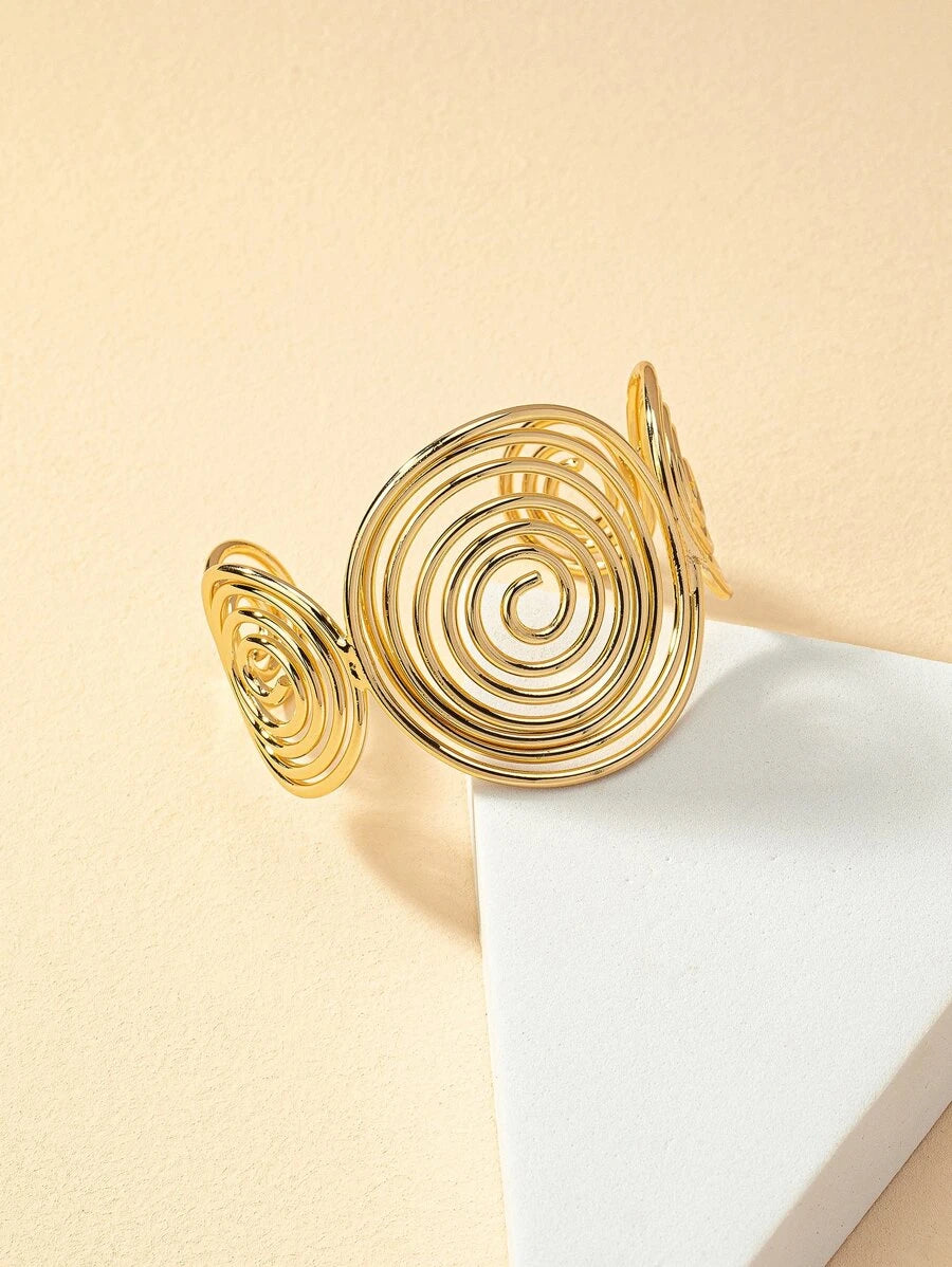 Get To Know Me Spiral Cuff Bracelet