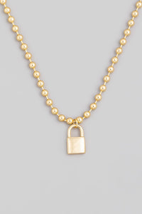 It's All True Beaded Padlock Necklace