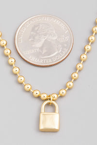 It's All True Beaded Padlock Necklace