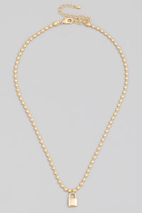It's All True Beaded Padlock Necklace
